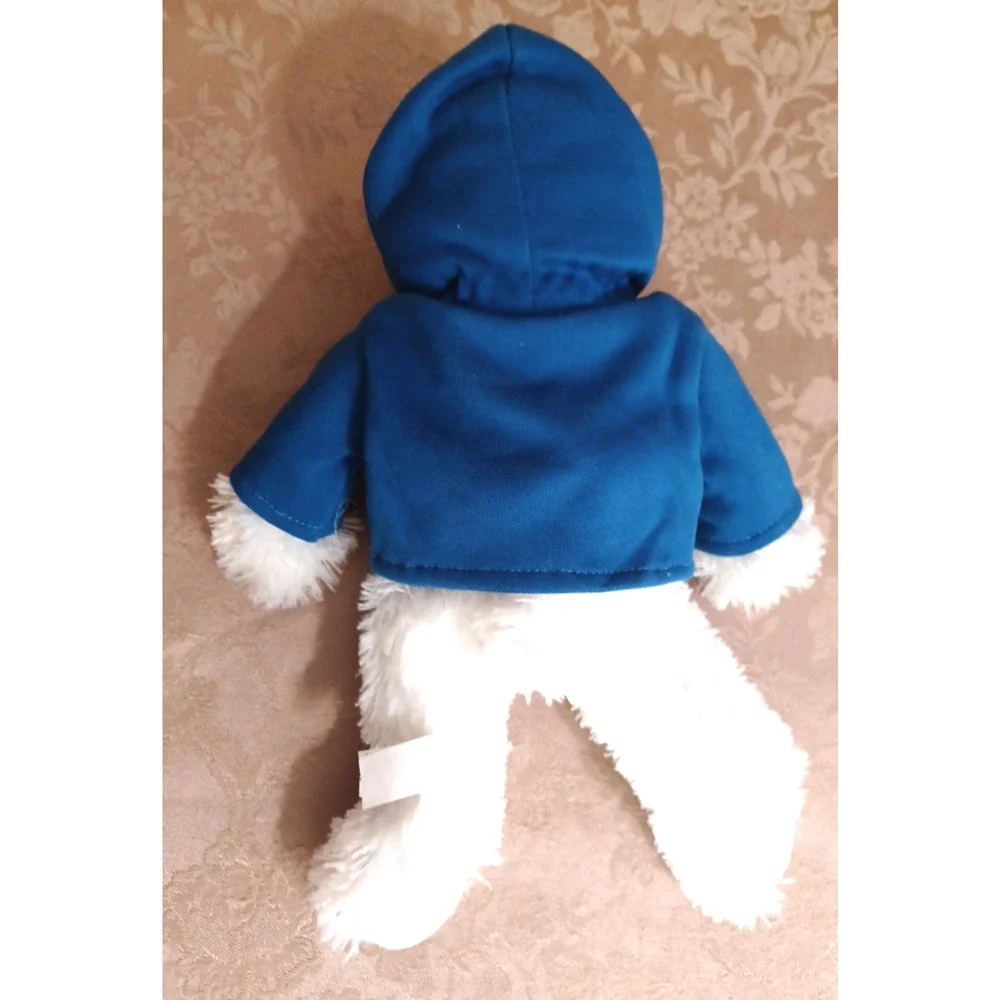 Seattle White Teddy Bear Plush Stuffed Blue Hoody 15
